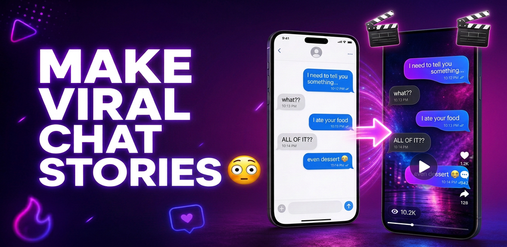 ChatReels — Make viral chat stories. Turn plain text chats into stylized video reels for TikTok and Instagram